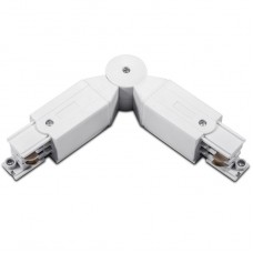 Σύνδεσμος Ράγας Ρυθμιζόμενη Γωνία 4 Καλωδίων Λευκός 23-160